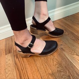 Sofia Clog from Roolee. Closed toed-low platform.